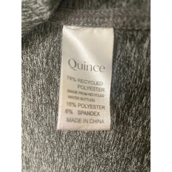 Quince Heathered Grey Propique Performance Short‎ Sleeve Polo Shirt Size XL - Picture 3 of 3